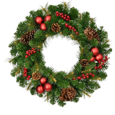 Product Image: FFJFWR024-0GR Holiday/Christmas/Christmas Wreaths & Garlands & Swags