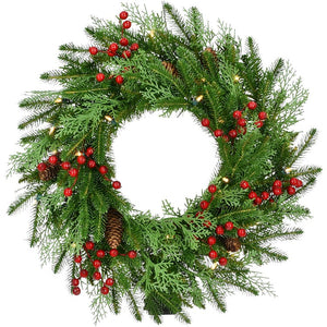 FF008CHWR-024-5GR Holiday/Christmas/Christmas Wreaths & Garlands & Swags