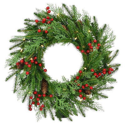 FF008CHWR-024-5GR Holiday/Christmas/Christmas Wreaths & Garlands & Swags