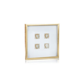 Muzo 20" x 20" Gold Framed Crystal Wall Decor