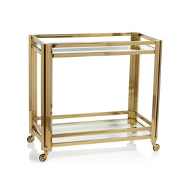 Randwick High Gloss Gold Bar Cart
