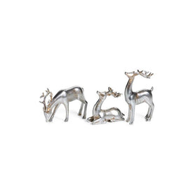 Decorative Silver Reindeer Set