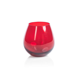 Luster Red Stemless All-Purpose Glasses Set of 6
