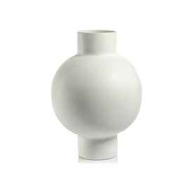 Falun 18" Tall White Stoneware Vase