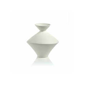 Boras 13.75" Tall White Stoneware Vase