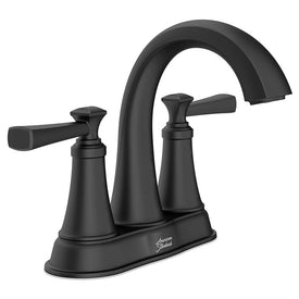 Glenmere Two-Handle 4" Centerset Bathroom Sink Faucet with Push-Pop Drain - Matte Black