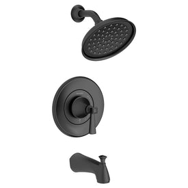 Glenmere Pressure Balance Tub/Shower Trim with 1.8 gpm Shower Head and Tub Spout - Matte Black