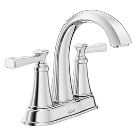 Glenmere Two-Handle 4" Centerset Bathroom Sink Faucet with Push-Pop Drain - Polished Chrome