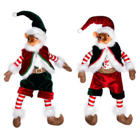 14" Holly Jolly Mouse Assorted Dolls 2 Per Box
