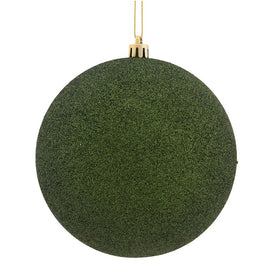 12" Moss Green Glitter Ball Ornament