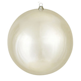 15.75" Champagne Shiny Ball Christmas Ornament