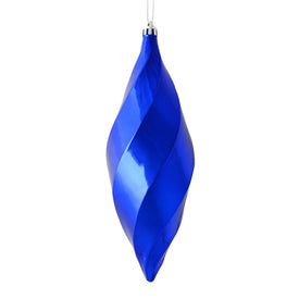 8" Cobalt Blue Shiny Swirl Finials 6 Per Bag