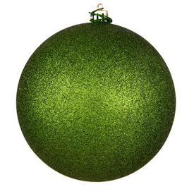 12" Juniper Green Glitter Ball Ornament