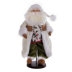 19" Happy Holly Daze Santa Doll with Stand
