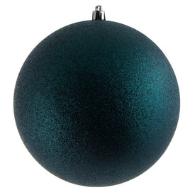 12" Midnight Green Glitter Ball Ornament