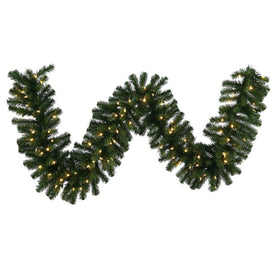 50' x 16" Pre-Lit Artificial Douglas Fir Garland with 1550 Tips and 400 Warm White Lights