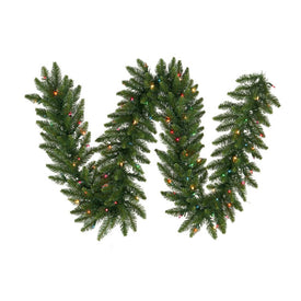 50' x 16" Pre-Lit Artificial Camden Fir Garland with 1500 Tips and 500 Multi-Color LED Lights