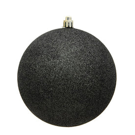 12" Gunmetal Glitter Ball Ornament