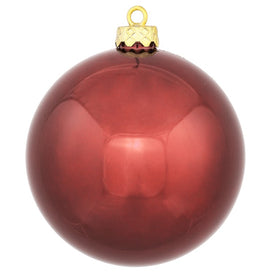3" Wine Shiny Ball Ornaments 32 Per Box