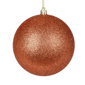 12" Coral Glitter Ball Ornament