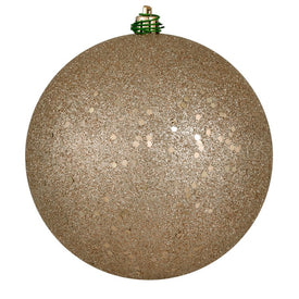 12" Oat Sequin Ball Ornament with Drilled Cap