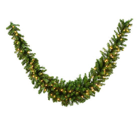 9' Pre-Lit Artificial Douglas Swag Garland with 350 Tips and Clear Dura-Lit Mini Lights