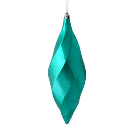 8" Teal Shiny Swirl Finials 6 Per Bag