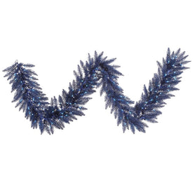 9' x 14" Pre-Lit Artificial Navy Blue Garland with 250 Tips and 100 Blue Dura-Lit Lights