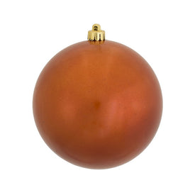 10" Burnished Orange Candy Ball Ornament