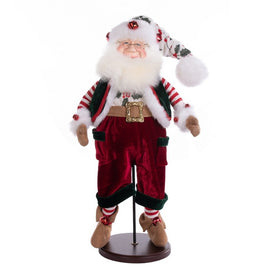 19" Holly Jolly Santa Doll with Stand