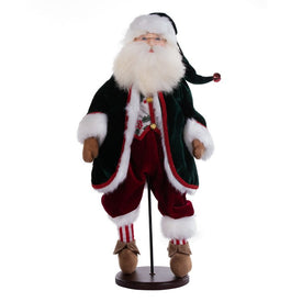 19" Jingle Bell Santa Doll with Stand