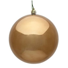 2.4" Mocha Shiny Ball Ornaments 60 Per Box