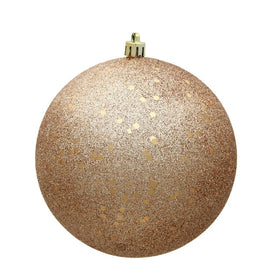 12" Cafe Latte Sequin Ball Ornament with Drilled Cap