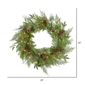 G212825BOLED Holiday/Christmas/Christmas Wreaths & Garlands & Swags