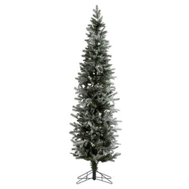 7' x 25" Unlit Artificial Frosted Tannenbaum Pine Tree with 576 Tips