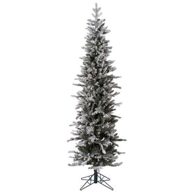 7' x 25" Pre-Lit Artificial Frosted Tannenbaum Tree with 300 Clear Dura-Lit Lights