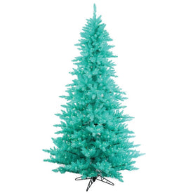 4.5' x 34" Pre-Lit Artificial Aqua Fir Tree with 525 Tips and 250 Aqua Dura-Lit Lights