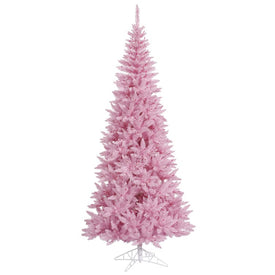 7.5' x 40" Unlit Artificial Pink Slim Fir Tree with 1238 Tips