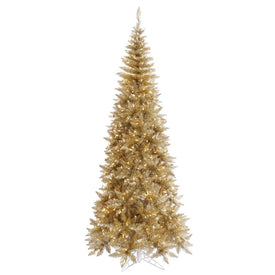 9' x 46" Pre-Lit Artificial Champagne Slim Tree with 700 Clear Dura-Lit Lights