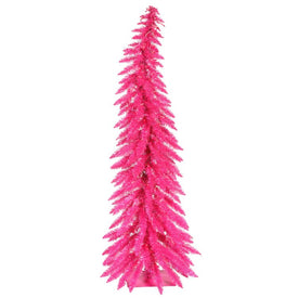 5' x 24" Pre-Lit Artificial Pink Whimsical Tree with 193 Tips and 100 Pink Dura-Lit LED Lights