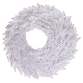 30" Unlit Artificial White Fir Wreath with 260 Tips