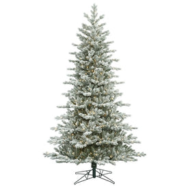 3.5' x 27" Pre-Lit Artificial Frosted Eastern Fraser Fir Tree with 100 Clear Dura-Lit Lights