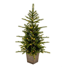 4' x 30" Pre-Lit Artificial Winston Spruce Tree with 100 Warm White Dura-Lit LED Lights
