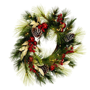 G212425BOLED Holiday/Christmas/Christmas Wreaths & Garlands & Swags