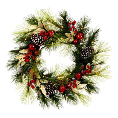 G212425BOLED Holiday/Christmas/Christmas Wreaths & Garlands & Swags