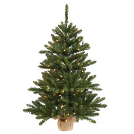 42" Pre-Lit Artificial Anoka Pine Tree with Burlap Base and 150 Multi-Color Dura-Lit Lights