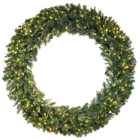 84" Pre-Lit Artificial Cashmere Wreath with 600 Warm White LED Lights