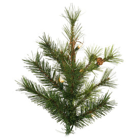 9' x 72" Pre-Lit Artificial Mixed Country Pine Tree with 1100 Clear Lights Dura-Lit Lights