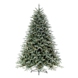 7.5' x 63" Pre-Lit Artificial Imperial Blue Spruce Tree with 750 Warm White Dura-Lit LED Lights