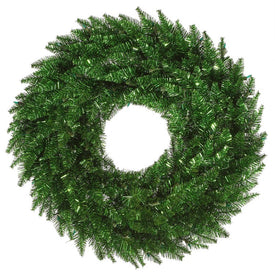 24" Unlit Artificial Green Tinsel Fir Wreath with 210 Tips